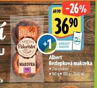 Makovka bez lepku Albert