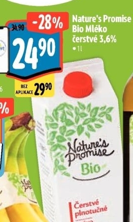 Mléko čerstvé bio Nature'