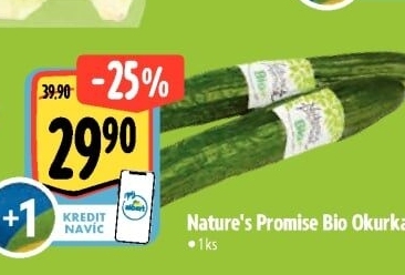 Okurka salátová - hadovka bio Nature'