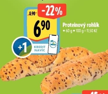 Rohlík proteinový