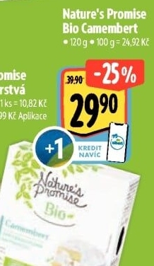 Sýr Camembert bio Nature'