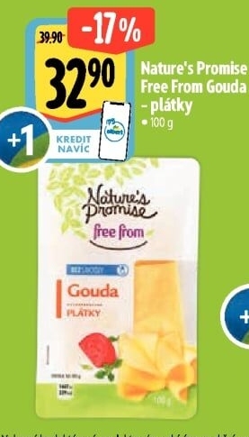 Sýr Gouda bez laktózy Free From Nature'