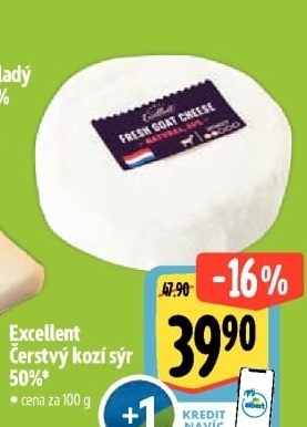 Sýr kozí čerstvý 50 % Albert Excellent
