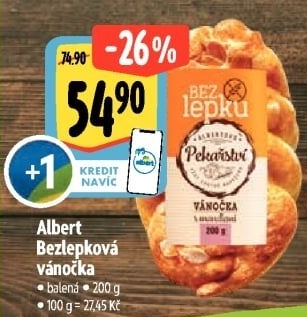 Vánočka bez lepku Albert