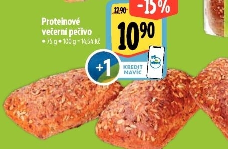 Večerní proteinové pečivo