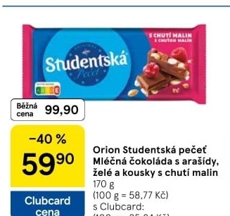 Čokoláda Studentská pečeť Orion