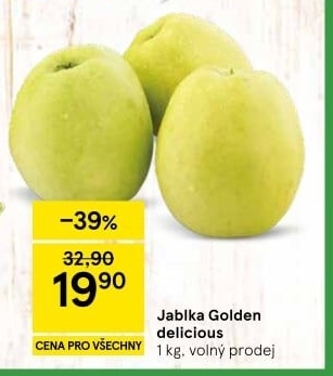 Jablka Golden Delicious