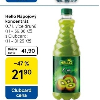 Nápojový koncentrát Hello