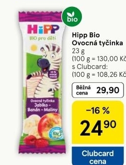 Ovocná tyčinka pro děti Bio HiPP