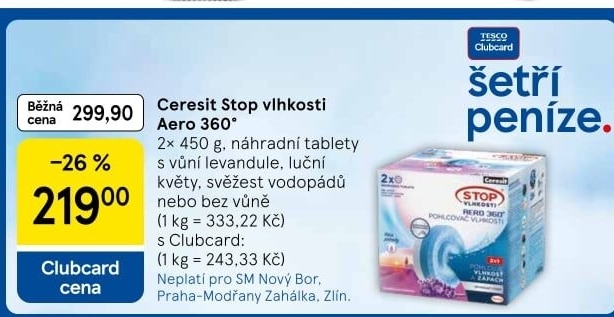 Pohlcovač vlhkosti Aero 360° Ceresit - náhradní tablety