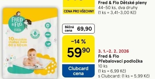 Přebalovací podložky Fred&amp