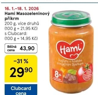 Příkrm masozeleninový Hami