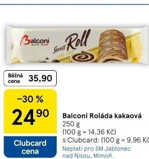 Roláda Swiss Roll Balconi