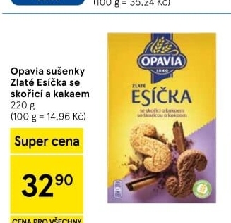 Sušenky Esíčka Zlaté Opavia
