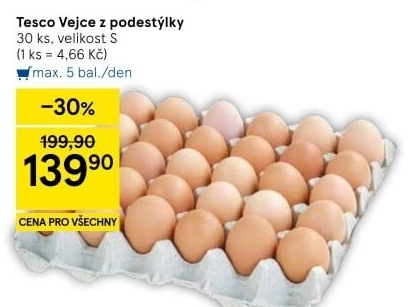 Vejce z podestýlky S Tesco