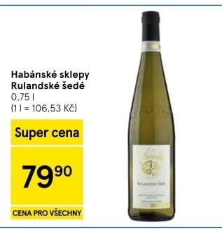 Víno Rulandské šedé Habánské sklepy