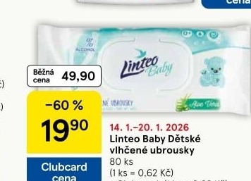 Vlhčené ubrousky dětské Linteo Baby