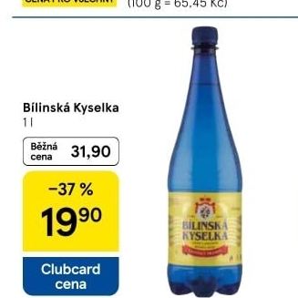 Voda Bílinská kyselka
