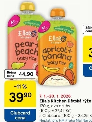 Kapsička dětská rýže bio Ella'