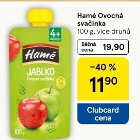 Kapsička ovocná svačinka Hamé