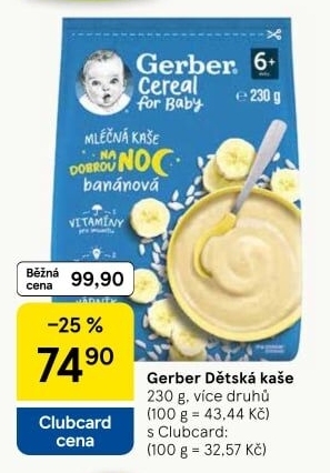 Kaše Gerber Natural for Baby