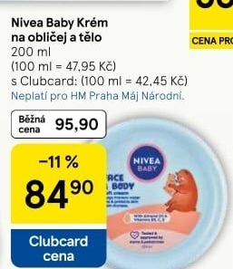 Krém na tělo a obličej Nivea Baby