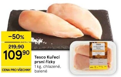 Kuřecí prsní řízky Tesco