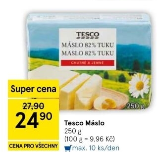 Máslo Tesco