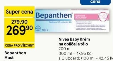 Mast proti opruzeninám Baby Bepanthen
