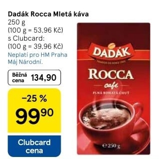 Mletá káva Rocca cafe Dadák