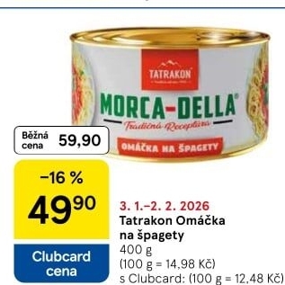 Omáčka na těstoviny Tatrakon - konzerva