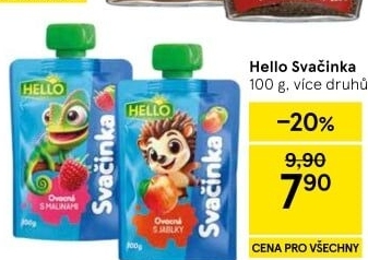 Ovocná kapsička Svačinka Hello