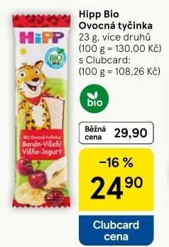 Ovocná tyčinka pro děti Bio HiPP