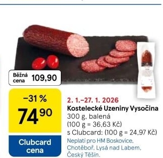 Salám Vysočina Kostelecké uzeniny