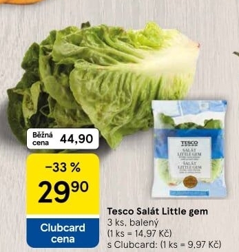 Salát little gem Tesco