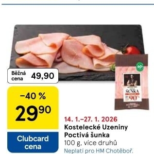 Šunka poctivá Kostelecké uzeniny