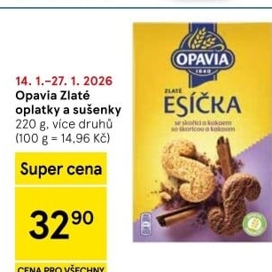 Sušenky Zlaté Opavia - boxy