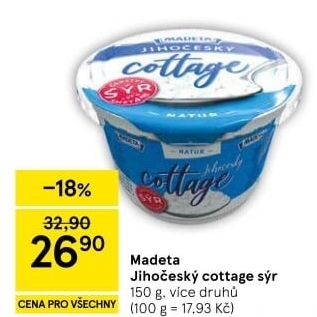 Sýr Cottage Jihočeský Madeta