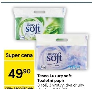 Toaletní papír 3vrstvý Luxury Tesco
