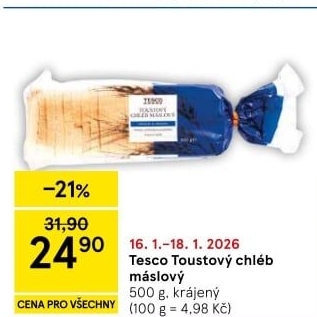 Toustový chléb Tesco
