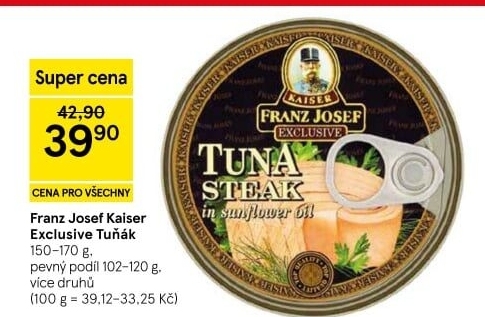 Tuňák steak v oleji Exclusive Franz Josef Kaiser