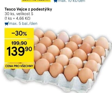Vejce z podestýlky S Tesco