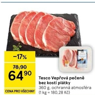 Vepřová pečeně bez kosti Tesco