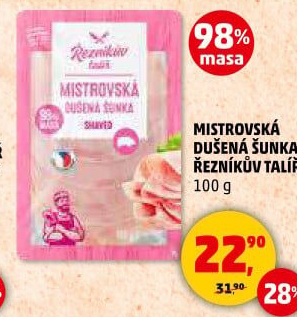 Mistrovská dušená šunka Řezníkův talíř