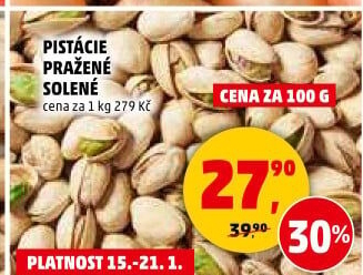 Pražené pistácie