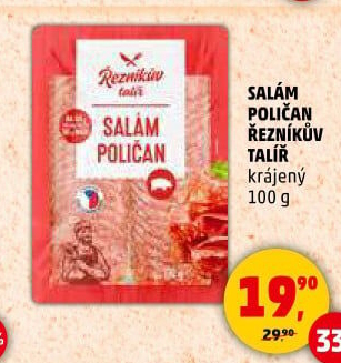 Salám Poličan Řezníkův talíř