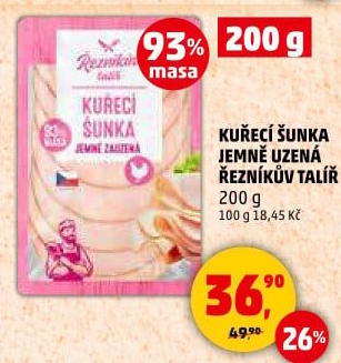 Šunka kuřecí jemně uzená Řezníkův talíř
