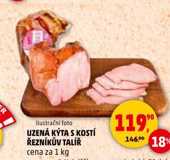 Uzená kýta s kostí Řezníkův talíř