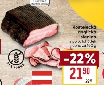 Anglická slanina kostelecká