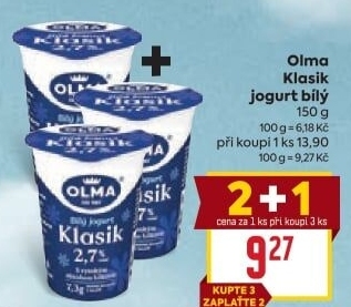Bílý jogurt Klasik Olma